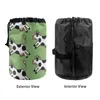 Bolsas de cosméticos FORUDESIGN Cute Cartoon Cow Print Bolsa de almacenamiento de artículos de tocador grande para mujeres y niñas Tela de poliéster impermeable Maquillaje duradero