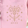 レディースTシャツハラジュクコンステレーションアリエスゾディアックサイングラフィックシャツ占星術女性Tシャツ。星占い3月4月の誕生日。