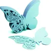 Greeting Cards 10pcs/Beautiful Butterfly Laser Cut Paper Place Card / Escort Cup Card/ Wine Glass For Wedding Party Decoration