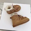 Bottes Hiver enfants bottes de neige en cuir véritable chaud en peluche enfant en bas âge garçons chaussures antidérapantes mode bébé filles bottes 1-6 ans 231121