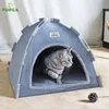 Kennes Pens Pupca Pet Cat Tent Cave Cave Cabina śpiąca Little Puppy Playpen Cage Basket Nestle Dog House Małe łóżko Chihuahua 231120