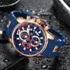 Relojes de pulsera Moda para hombres Militares Deportes al aire libre Reloj de cuarzo Ocio Calendario de esfera grande Reloj luminoso Correa de silicona para estudiantes