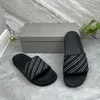 Lyxmärke Slides Tofflor Paris sandaler tofflor Herr Dam rutschbanor sandaler pool svart vit Gummisula dam Beach Flat slides tofflor