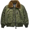 Herrjackor Militärlast B 15 Pilotjacka Mens Air Force Tactical Thicked Fleece Collar Coat Man 231121