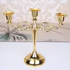 Candle Holders Metal Silver/Gold Plated 7-Arms Stand Zinc Alloy High Quality Pillar For Wedding