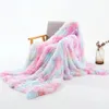Blankets Colour Super Soft Long Faux Fur Coral Fleece Blanket Warm Plush Cozy With Fluffy Sherpa Throw Bed Sofa Gift 231121