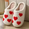 Christmas Slippers Women Cute Cartoon Elk Slippers Indoor House Shoes For Men Couples Cotton Slides Thick Plush Footwear