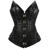 Women's Shapers Fashion Gothic Court Steel Corset Black Lace Up Metal Buckle Adjustable Sexy Personalized Dress Accessories