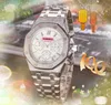 Sześć szwów Pracujące luksusowe męskie zegarki Multi Funkcjonalne wysokiej jakości kwarcowy ruch zegarowy Premium Stal nierdzewna mężczyźni dobrze wyglądający popularnymi prezentami zegarków