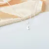 Anhänger Halsketten Doppelschicht Englisch Anfangsbuchstaben Halskette Für Frauen Minimalist Silber Farbe Mond Choker Alphabet Schmuck Party Geschenke