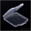 Förvaringslådor BINS Memory Card Storage Box Square Transparent plastfodral Finish Containerskydd Fall förpackning Drop Deliv Dhejz