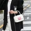 Evening Bags Women Handbags Pink Heart Girly Small Square Shoulder Bag Fashion Love Tote Purse Handbag Chain Handle Messenger Gift