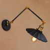 Lâmpada de parede luminária de braço de balanço longo edison retro vintage estilo loft industrial sconce apliques luzes