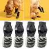 Abbigliamento per cani 4 pezzi / set calzino caldo per animali domestici per gatto cotone morbido coprigambe per cucciolo protezione per stivali antiscivolo piccola fornitura di calzature