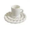 Tazze Ceramic Twist Creative Snack Delicato Dessert Leggero Piatto di Frutta Caffè Latte Tazza Decorazione Desktop Con