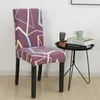 Sandalye kapakları spandeks elastik baskı yemek kapağı modern çıkarılabilir anti-direk mutfak koltuk kasası streç slipcover funda de silla