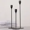 Candle Holders 3pcs Metal stick Long Christmas Table Ornaments Wedding Decoration Gold Holder Set Year Decor 230420