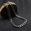 Łańcuchy 10 mm łańcuch ze stali nierdzewnej Naszyjnik długi hip hop dla kobiet mężczyzn na szyi moda biżuteria