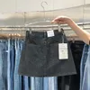 Skirts Denim Culottes Womens Summer Solid Color Korean Version Thin Section High Waist Slit Sexy Aline Antilight 230420