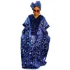 Kleider in Übergröße, afrikanische Kleider für Frauen, muslimische Pailletten-Abayas-Robe, Dashiki, traditionelle afrikanische Kleidung, Ankara-Abendkleid mit Kopfband, modisch, 231120
