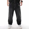 Men's Jeans Nanaco Man Loose Baggy Hiphop Skateboard Embroidery Denim Slacks Pants Black Trousers Chinese Size 30 231121