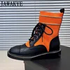 Boots Designer Brand Wool Ankle Flat Shoes Round Heel Lace Up Motorcykel 2024 Spår Varma strumpor Boot 231121