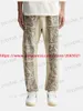 Calças masculinas Vintage Saint Michael Sweatpants Homens Mulheres 1/1 Melhor Qualidade Apricot Graffiti Jogger Calças de Cordão T231121