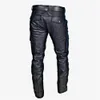 Herrenhose Herren-Leder-Motorradhose mit Cargotaschen Schwarze PU-Hose ohne Gürtel Herrenhose Große Größe S-5XL 231121