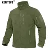 Outdoor Jackets Hoodies KEFITEVD Men's Winter Tactical Fleece Jacket Outdoor Combat Thermal Warm Hiking Camping Jacket Coat Hunting Clothes Windbreaker 231120