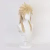 Party Supplies Anime Final Fantasy VII FF7 ​​Cloud Strife Linen Blond Cosplay Wig Heat Motent Synthetic Hair Wigs Cap