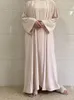 Etniska kläder set abaya 2 bit matchande muslim