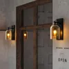 Lâmpadas de parede Lâmpada de vidro criativo nórdico âmbar/cinza cinza luz de ferro simples luz para o quarto restaurante o restaurante corredor escadas decoração