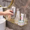 Prateleiras de banheiro prateleira de banheiro xampu de chuveiro de chá de sabão cosmético Organizador de armazenamento de prateleira Cosmética Hardware de banheiro de aço inoxidável 230421