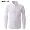 Men's Casual Shirts Cotton Linen Rose Red Blouse Stretch Long Sleeve Tee Autumn Dress Shirt Business Fashion Handsome Mens Tees