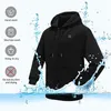 Men's Hoodies Heating Sweater Zone 5 Heating Thickened Warm Coat Outdoor Hooded Heating Sweater