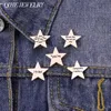 Alfileres Broches Estrella Intenté Triste Esmalte Pin Carta Insignia Broche de metal Sombrero de solapa Accesorios Moda divertida Joyería personalizada Mujeres Amigos Venta al por mayor Z0421