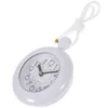 Relógios de parede pequenas baterias redondas banheiro relógio impermeável pendurado alarme simples adorno branco
