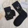 Luxur Mens Socks Cotton for Women 1 par Letter Print Designer andningsbara rör skateboard söt socka