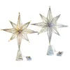 Christmas Decorations Iron Tree Toppers Star with LED Wire Lights for Home Year Festival Party Decoration 231120