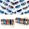 Anillos de racimo al por mayor 30 unids Sier Abalone Shell Mezcla de acero inoxidable para niños Niñas Regalos de fiesta Mujeres Hombres Joyería de moda Dro Dhgarden Dhijl