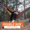 Camp Furniture Rip Portable Hammock Single Double Hammocks med bärväska och 2 trädband för camping Travel strand utomhus 660 kg