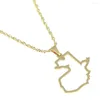 Pendant Necklaces Stainless Steel Guatemala Map Necklace For Women Men Of Chain Jewelry