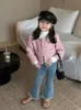 Pyjamas 2023 Autumn Children S bär koreanska utgåva Girls Temperament Small Foft Coat Style Top Trend 231121
