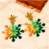 Charm CrossBorder Selling Fantasy Color Christmas Earrings Harts Sheet Snowflake Tree Banquet Party Women Drop Delivery Jewel Dhgarden DHC36