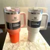 1Pc Ready To Ship Stanley Mugs 40oz Adventure Quencher Tumbler With Logo Big Grid Handle Vacuum Travel Mug Stay Ice-cold