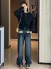 Sweats à capuche pour femmes Sweatshirts Femmes Fermeture à glissière à manches longues Solide All-Match Printemps Style coréen Collège Casual Streetwear Mode Ulzzang Chic