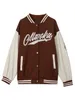 Vestes pour femmes, vêtements de printemps et d'automne, Design rétro américain, Style Ins, veste d'uniforme de Baseball matelassée et épaisse, 231120