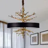 Chandeliers Modern Luxury Creative Design Style Copper Branch Chandelier Restaurant Villa Vintage Interior Decoration