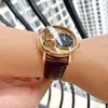 Wristwatches Reef Tiger Brand Fashion Watches Mens Skeleton Mechanical Watch Rose Gold Case Wit Steel Bracelet Ultra Thin RGA1995