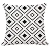 Cuscino / Federa geometrica decorativa in bianco e nero con copertura a onde colorate per la decorazione del divano della sedia di casa Federe quadrate